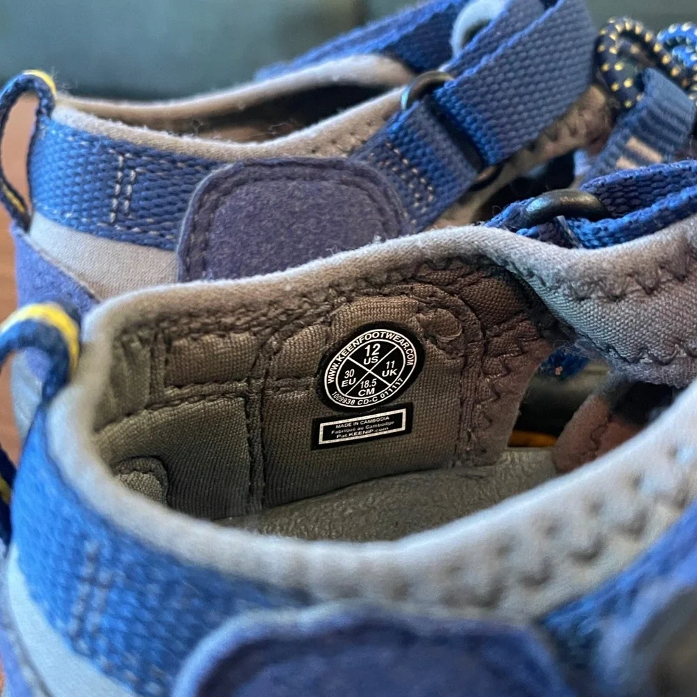 Keen Newport H2 Water Shoes Navy Blue Sandals Sport Youth 12/30 Hiking Beach‎